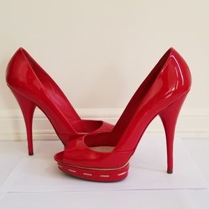 Miu Miu by Prada Red Patent Leather Pumps  Size 7